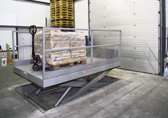 Mesa elevadora de muelle de carga